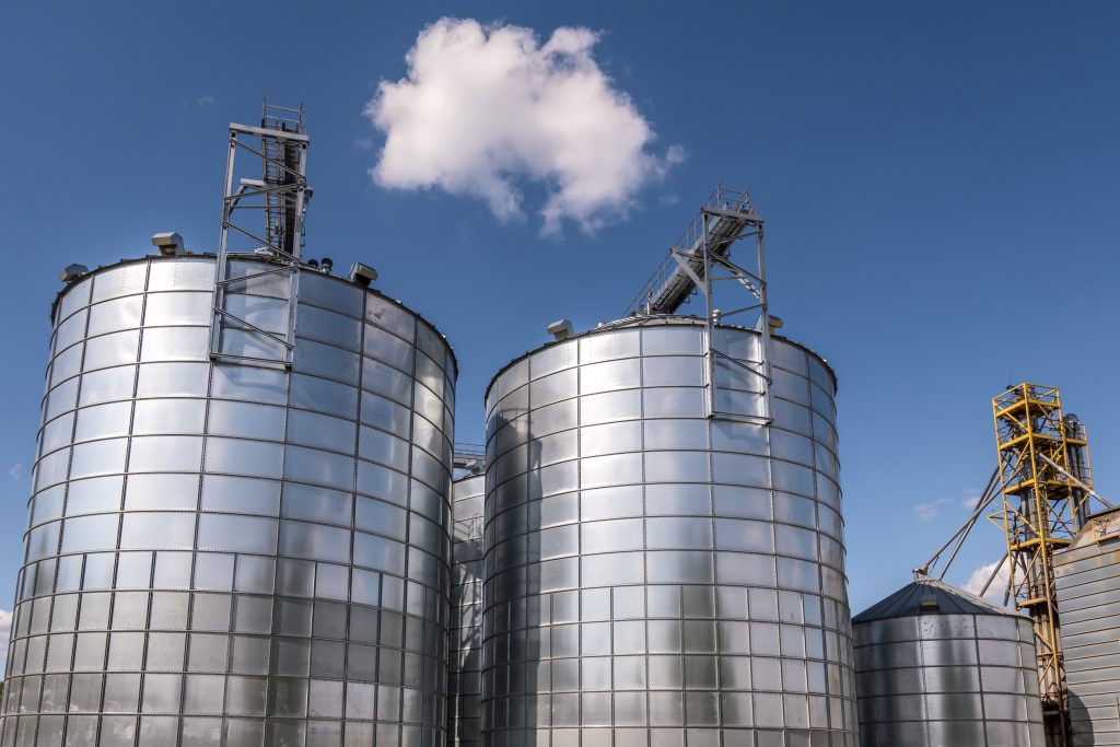 Esempio di silos per il trattamento di protezione dei cereali stoccati